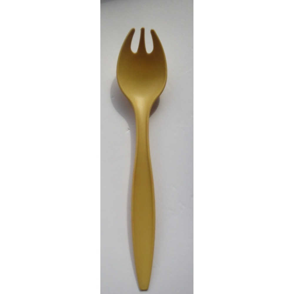 Vintage Tupperware Harvest Gold Salad Serving Utensil Spoon‎ Fork